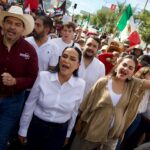 Encontronazo entre Morena y PAN durante marcha por la soberanía en Chihuahua 