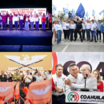 Partidos cierran campañas en Coahuila con presencia de dirigentes nacionales, excepto el PRI 