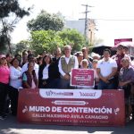 Encabeza Gobierno de la ciudad construcción del muro de contención Maximino Ávila Camacho en San Sebastián de Aparicio