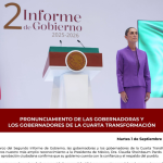 Gobernadores de la 4T cierran filas con Sheinbaum tras su segundo informe 